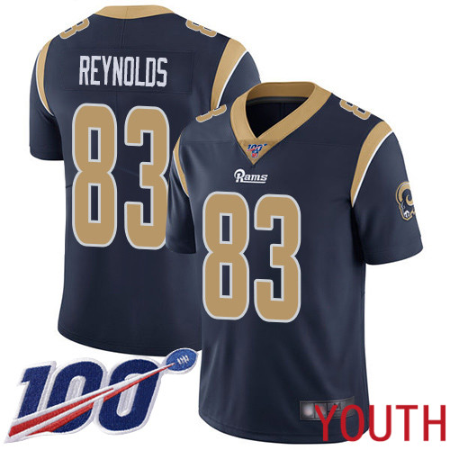 Los Angeles Rams Limited Navy Blue Youth Josh Reynolds Home Jersey NFL Football #83 100th Season Vapor Untouchable